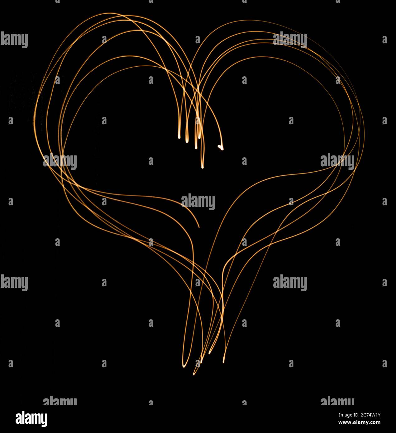 cuore leggero in arancione Foto Stock