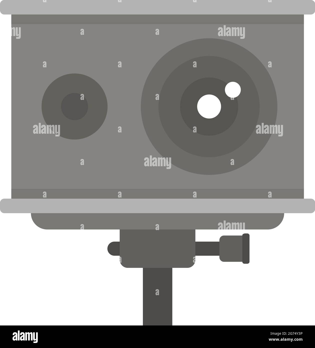 Icona della Action Camera vettore isolato piano Illustrazione Vettoriale