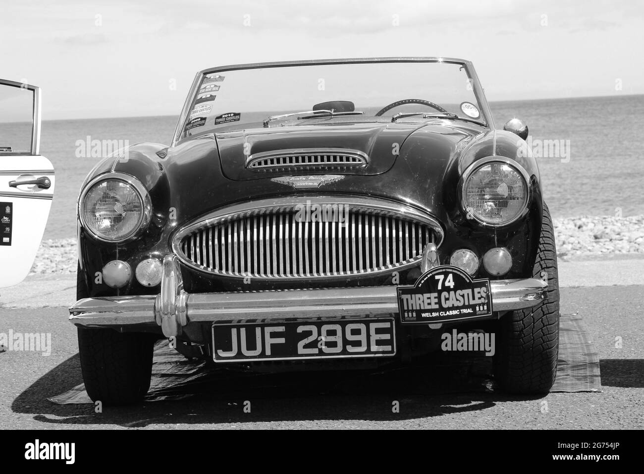 I tre castelli gallese classico rally Llandudno Promenade. Il rally si svolge in quattro giorni e copre circa 500 miglia nel Galles del Nord Foto Stock