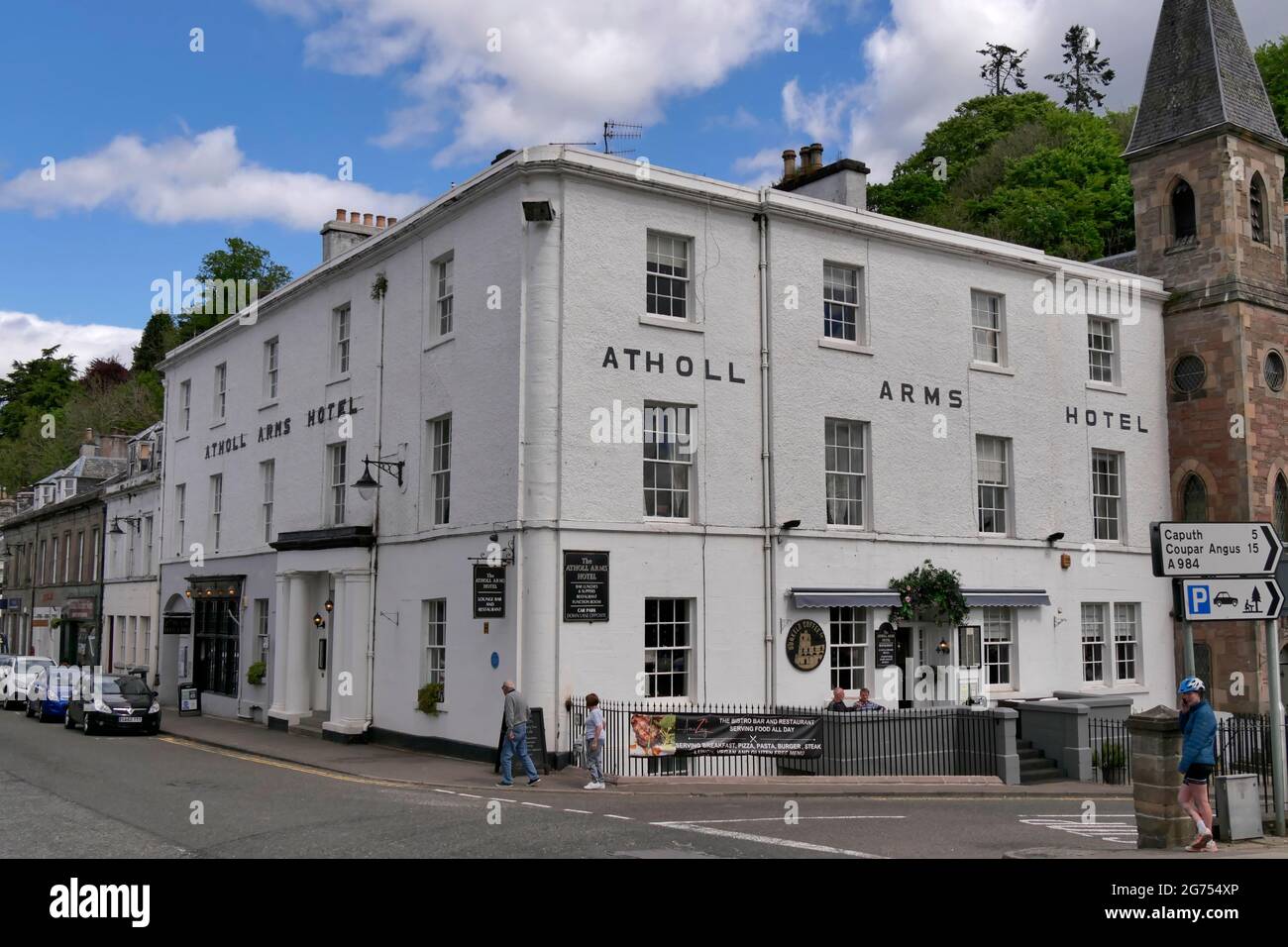 Atholl Arms Hotel, Dunkeld Town, Perth and Kinross, Scozia, Foto Stock