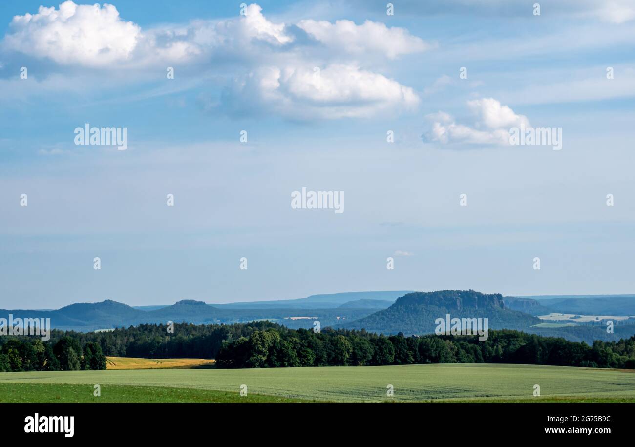 Vista panoramica della Svizzera sassone Foto Stock