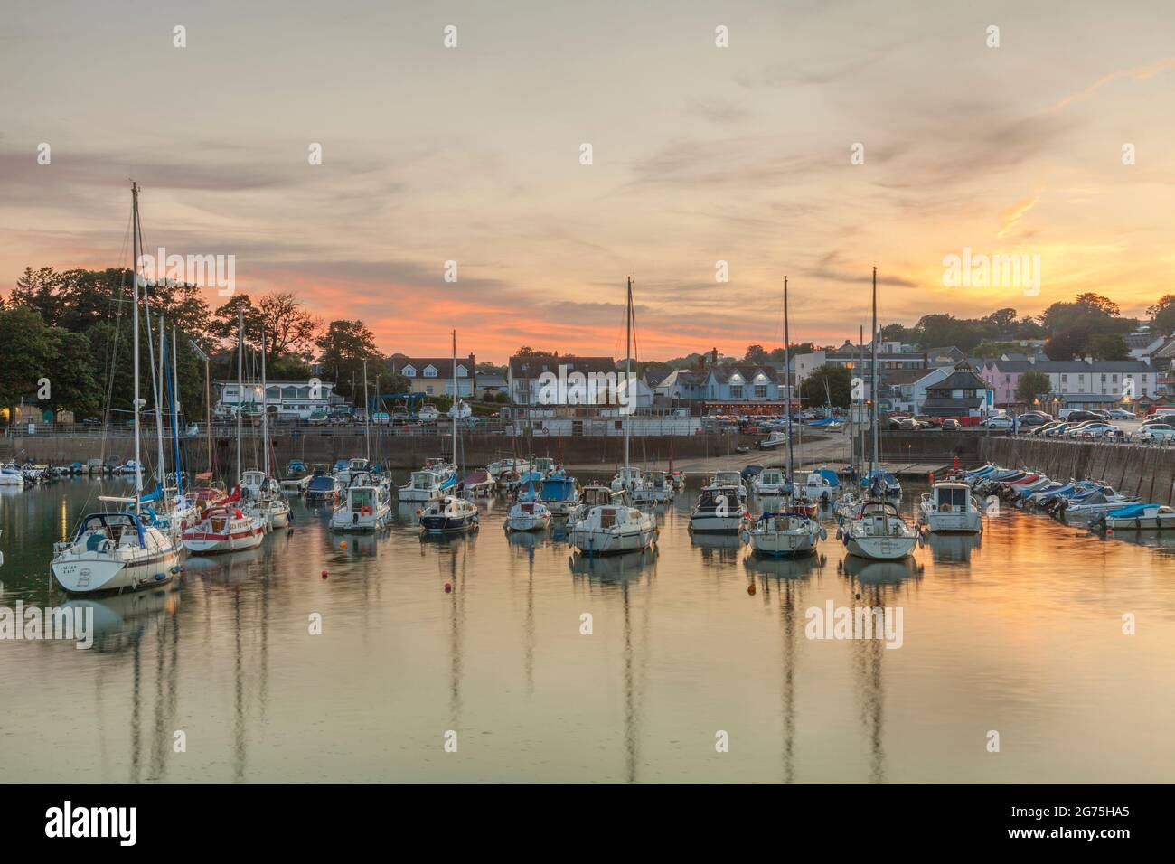 Saundersfoot Harbour, Pembrokeshire, Galles, Regno Unito Foto Stock