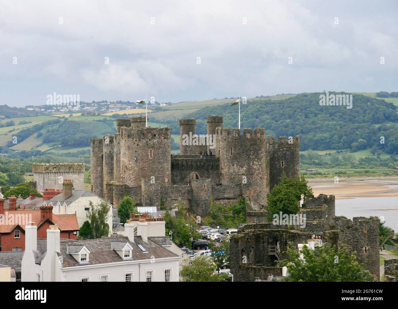 Conwy Castle North Wales Cymru Foto Stock