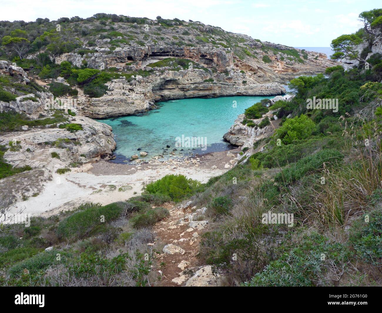 Cala Màrmols, Maiorca, Isole Baleari Foto Stock