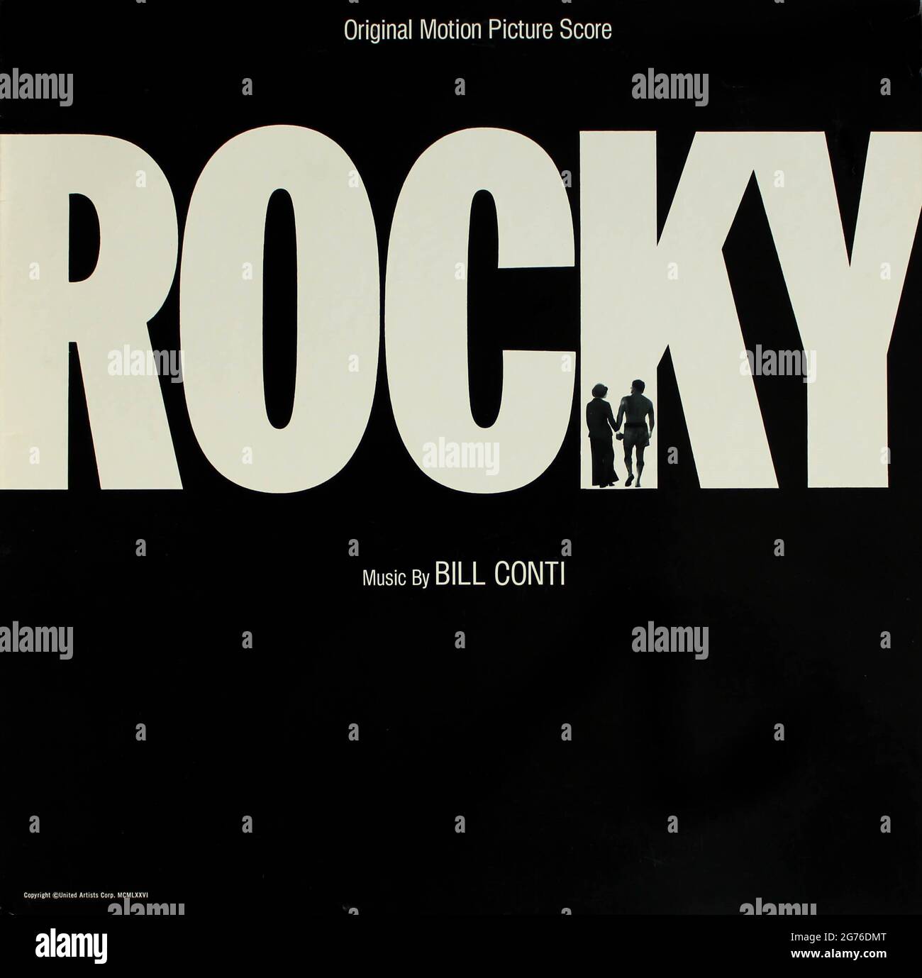 Rocky: Original Motion Picture Score è un album musicale del film Rocky del 1976, composto da Bill conti. Copertina album Foto Stock
