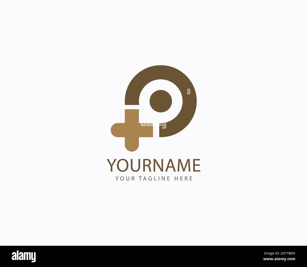 Initial Letter P Plus logo full vettoriale e facile da modificare e personalizzare, compatibile con la versione quasi illustratrice Illustrazione Vettoriale