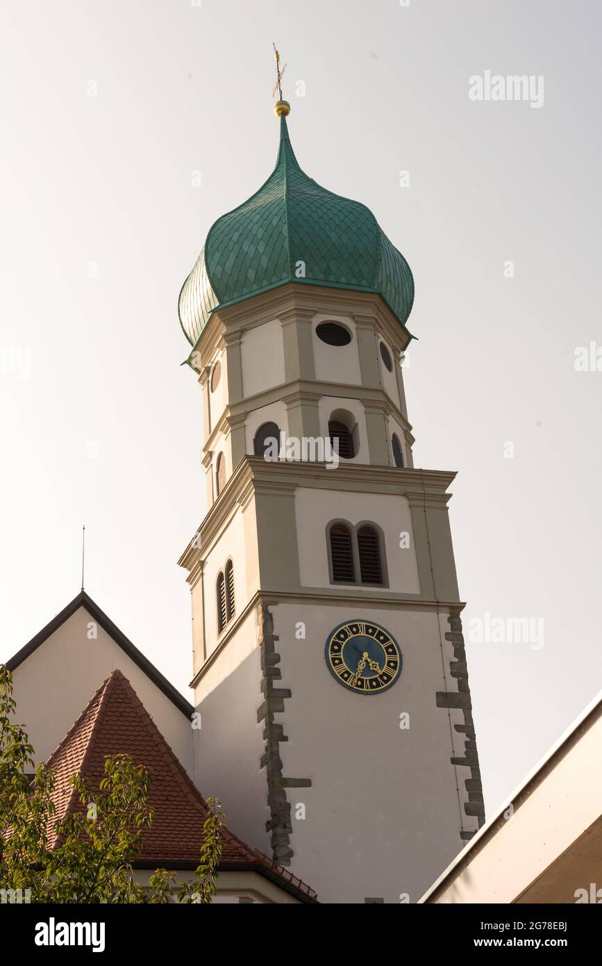Ludwigskirche, Abendhimmel, München, Frühling, Bayern Foto Stock