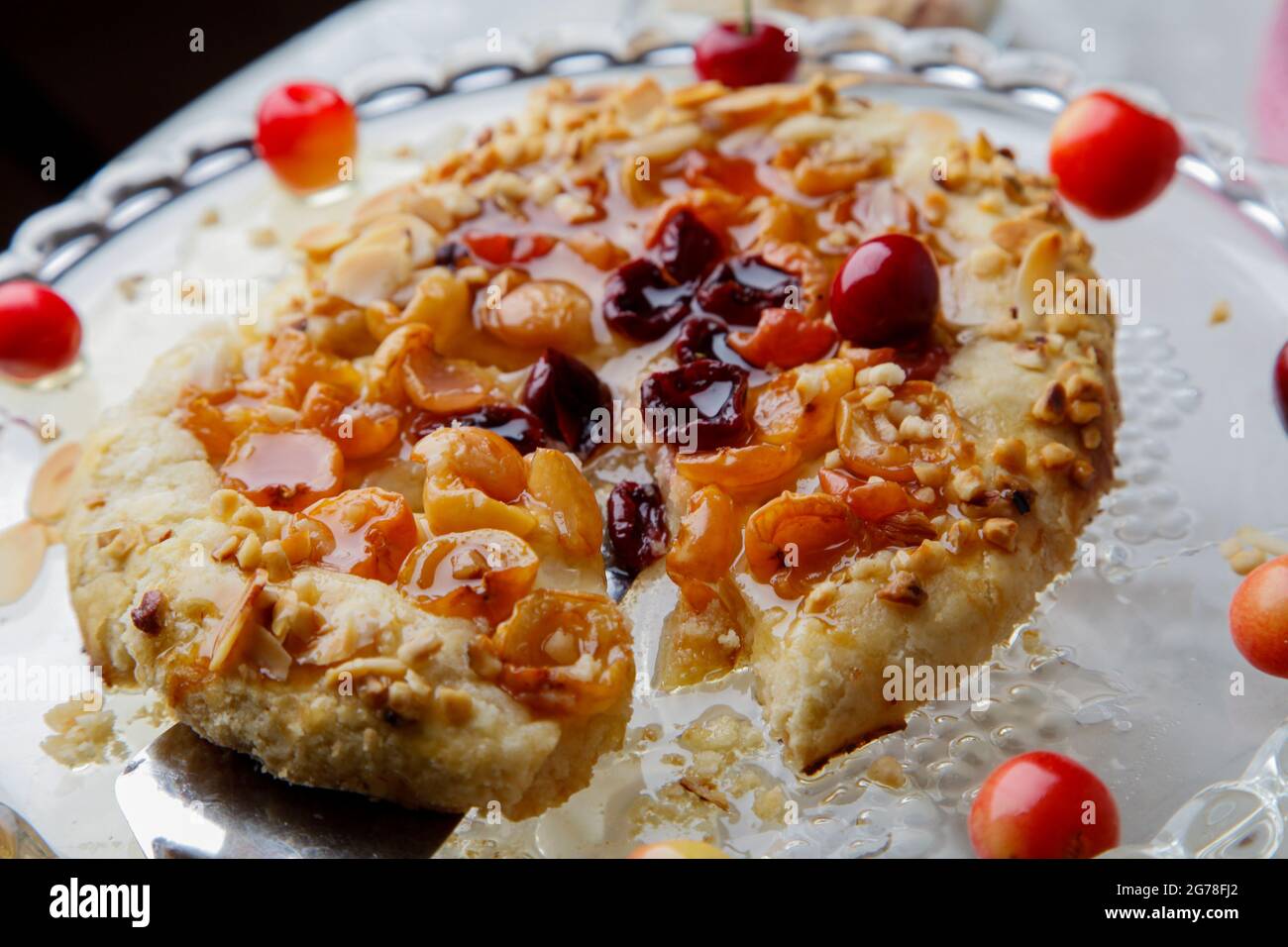 Galette, ciliegia galette, specialità francese, piacere, gourmet Foto Stock