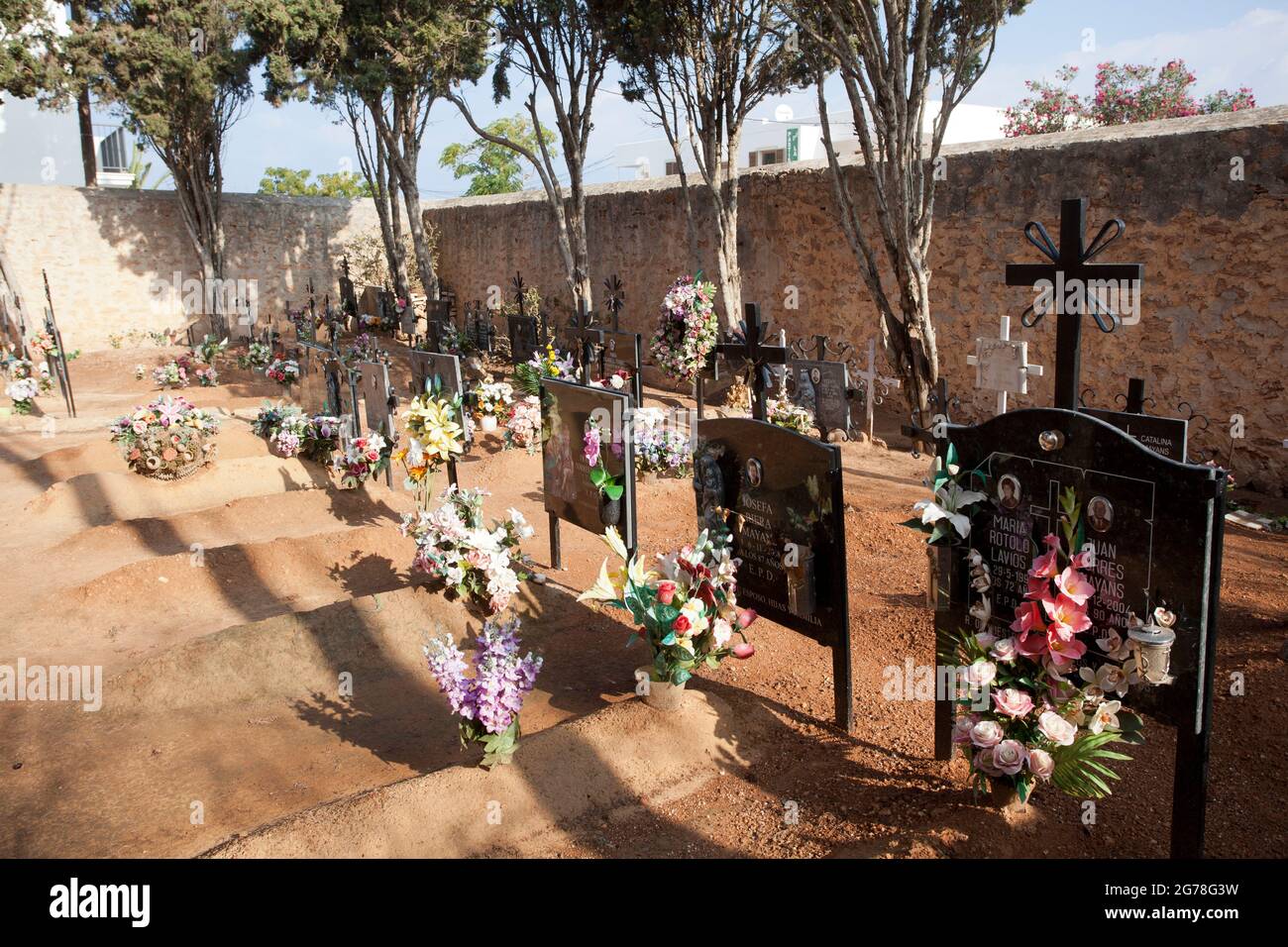 Cimitero, El Pilar la Mola, Formentera Foto Stock