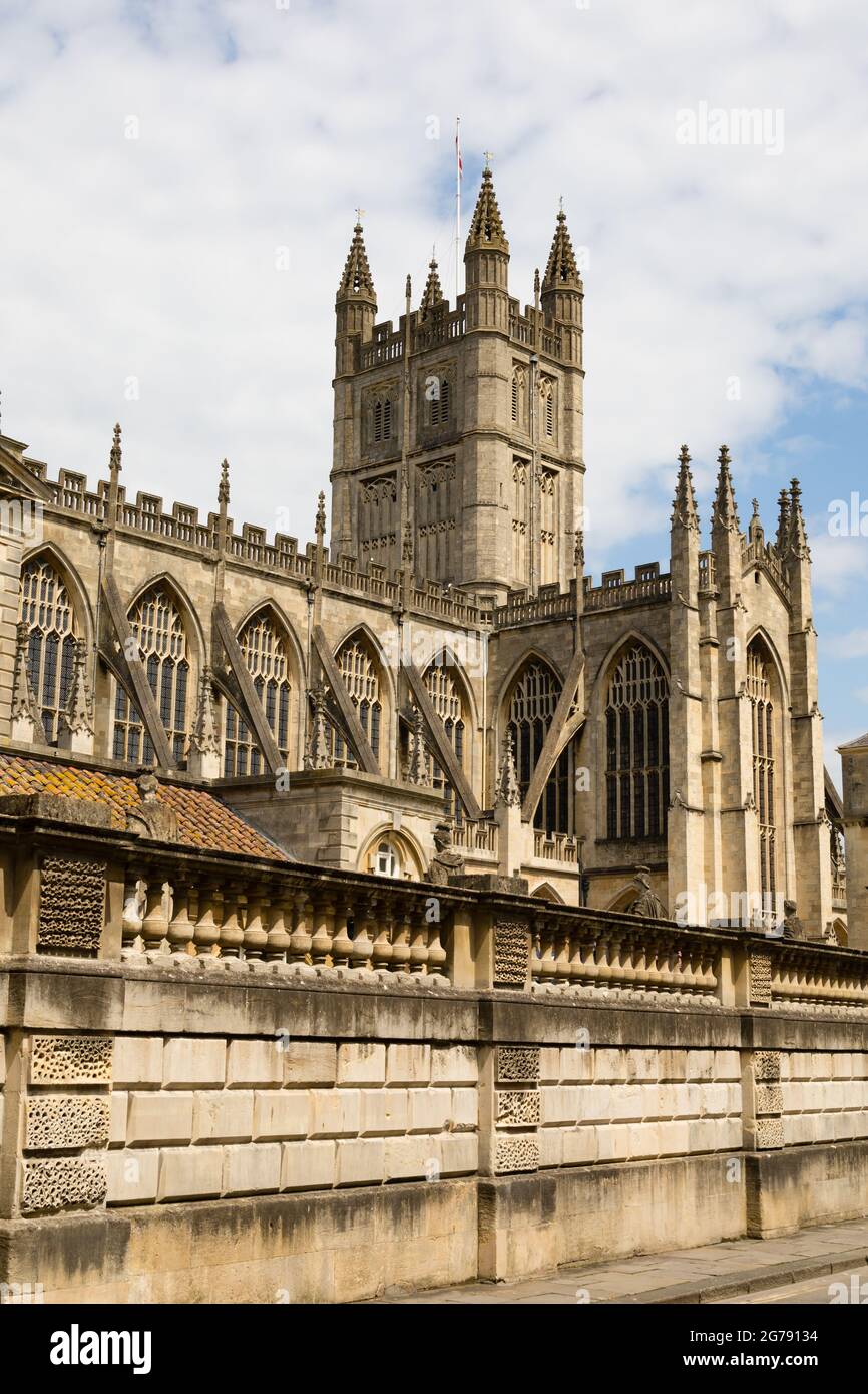 L'abbazia, la città romana di Bath, Somerset, Inghilterra Foto Stock