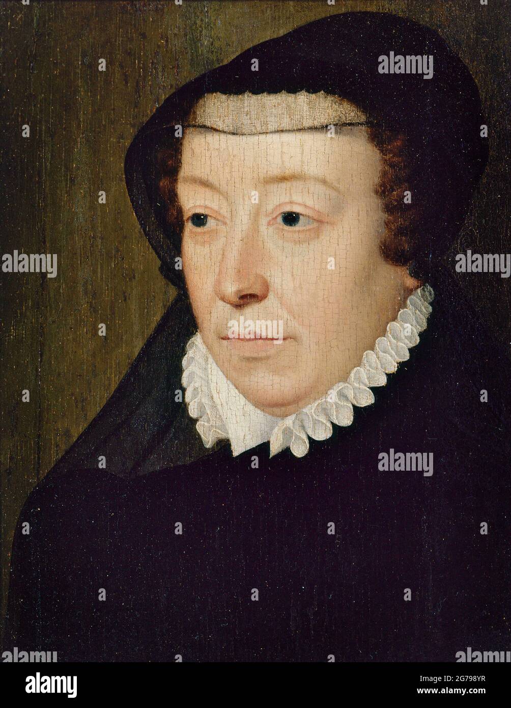 Ritratto di Caterina de' Medici (1519-1589). Museo: Musée Carnavalet, Parigi. Autore: François CLOUET. Foto Stock