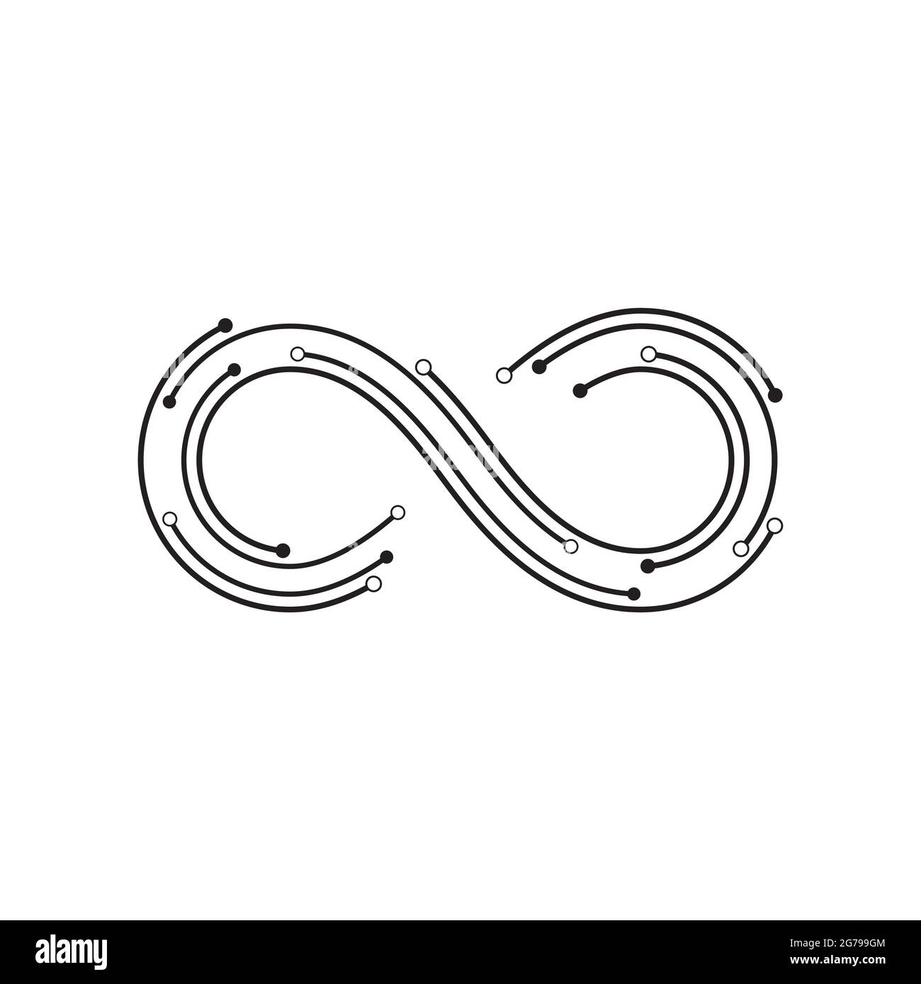 Infinito Design icona Vettore illustrazione Logo design modello Illustrazione Vettoriale