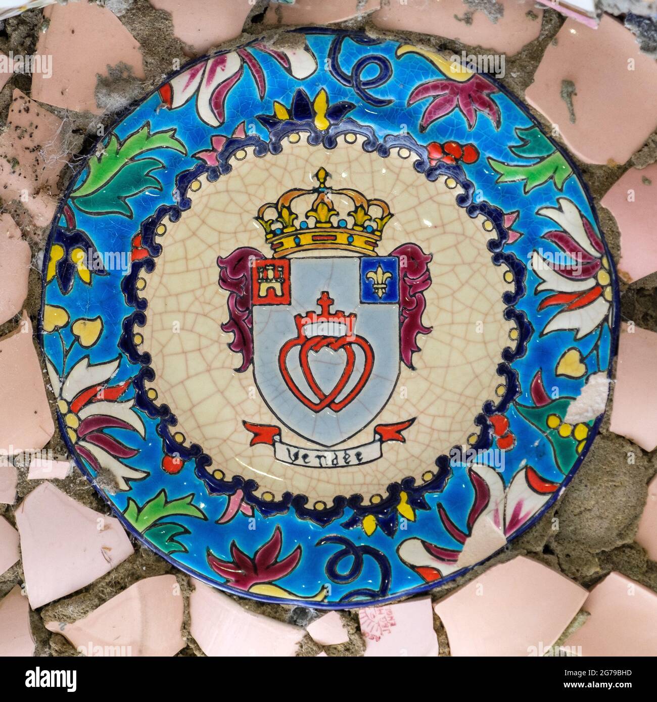 Piastra decorativa Vendee Foto Stock