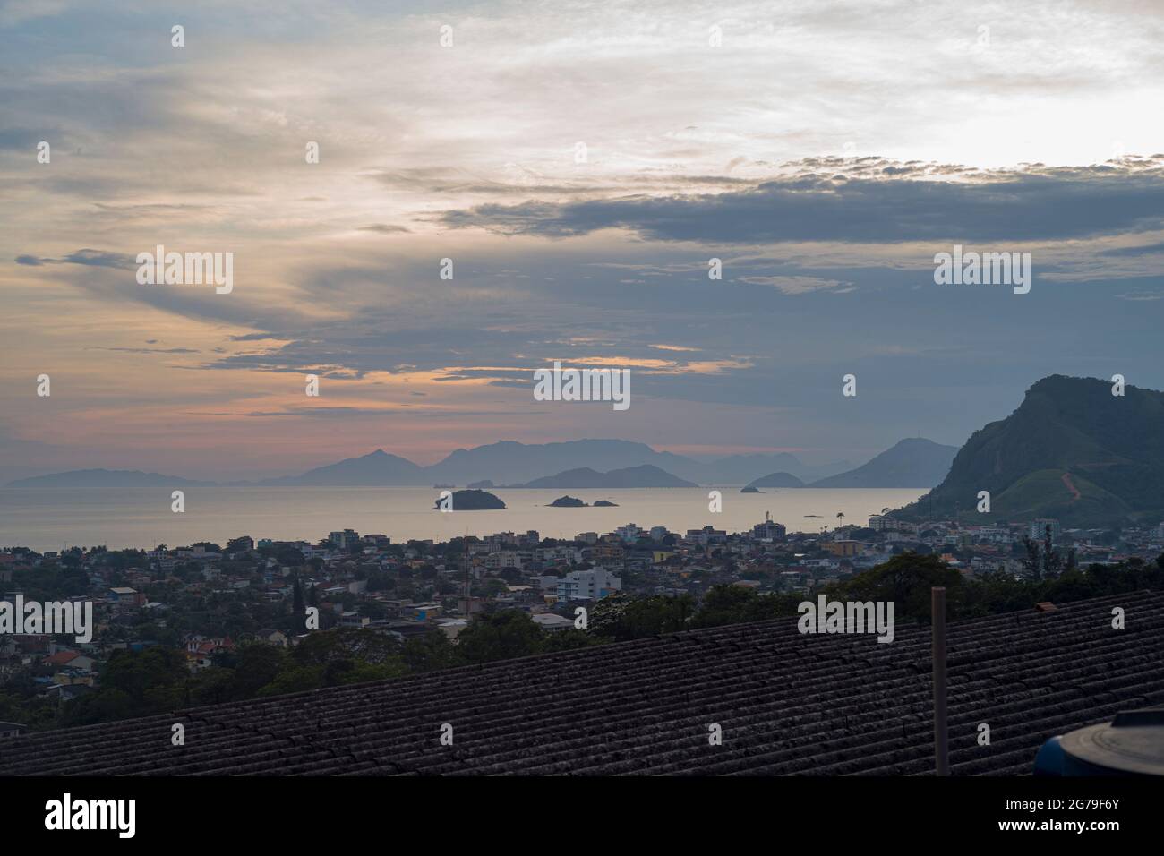 La splendida vista da Vila Muriqui, Mangaratiba, Rio de Janerio, Brasile Foto Stock