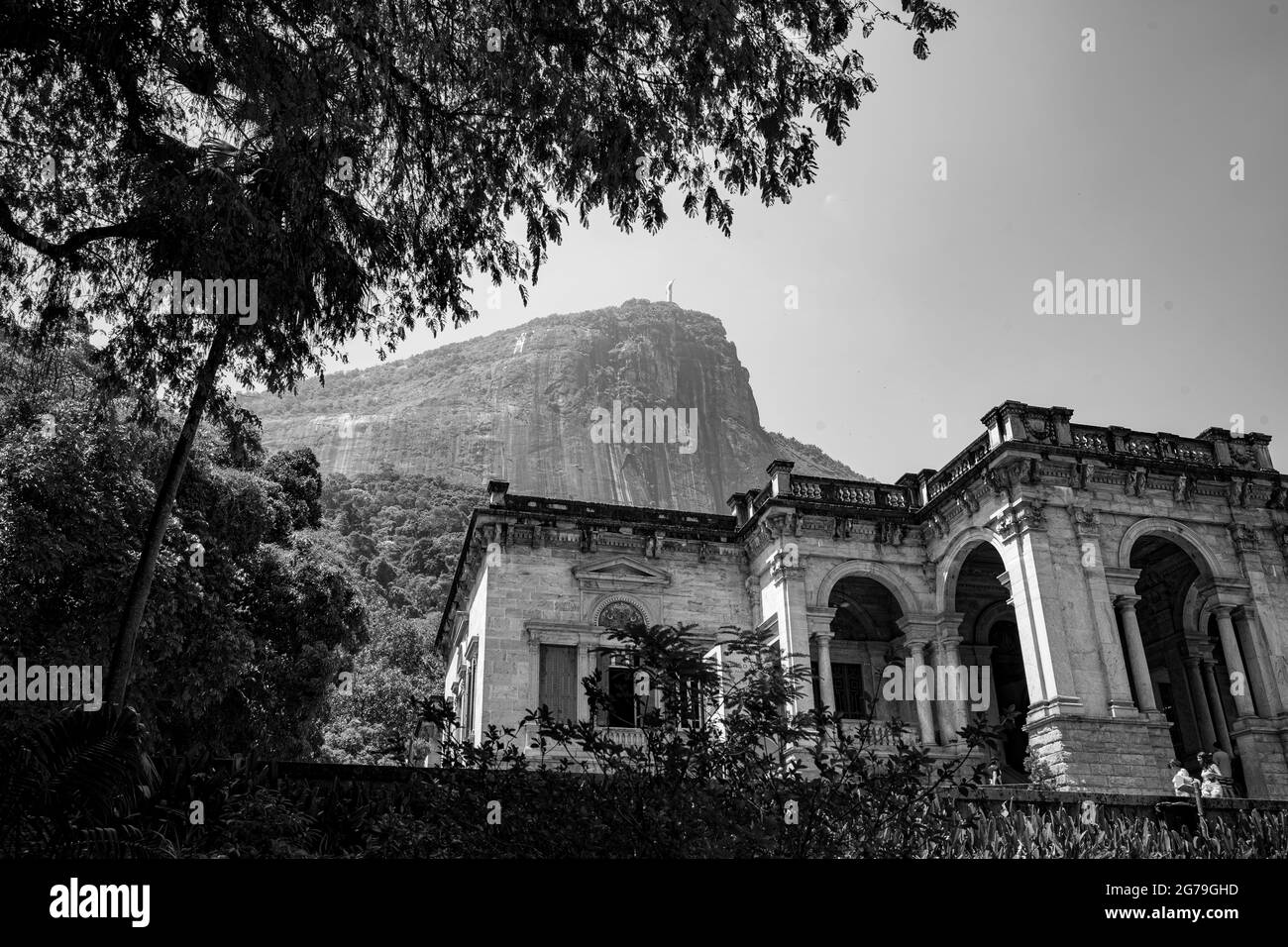 Palazzo in stile architettonico italiano a Parque Lage. È ora una Scuola di Arti Visive di Rio de Janeiro, Brasile Foto Stock