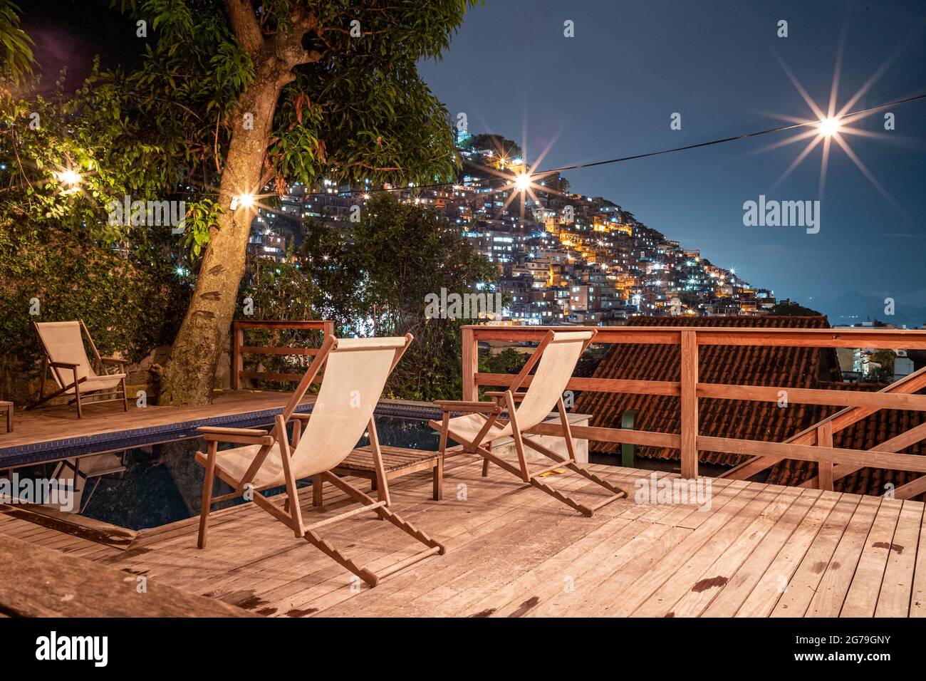 A Hostel Inside Favela Cantagalo-PavÃ£o-PavÃ£ozinho, Rio de Janeiro, Brasile Foto Stock