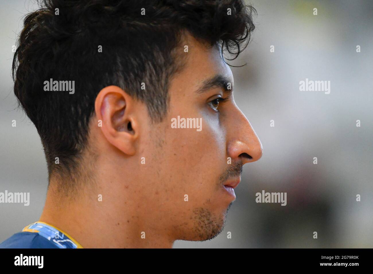 Cisterna di Latina, Italia. 11 Luglio 2021. Italia vs Argentina durante il Test Match Volley prima di partire per i Giochi Olimpici di Tokyo al Palazzetto dello Sport (Cisterna di Latina). (Foto di Domenico Cippitelli/Pacific Press) Credit: Pacific Press Media Production Corp./Alamy Live News Foto Stock