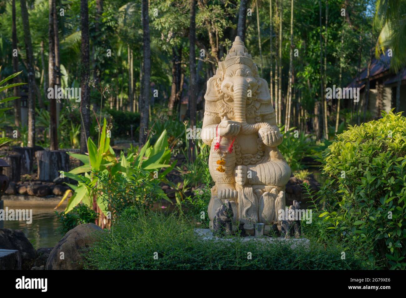 Statua di Ganesha su Koh Chang, Ko Chang, Thailandia Foto Stock