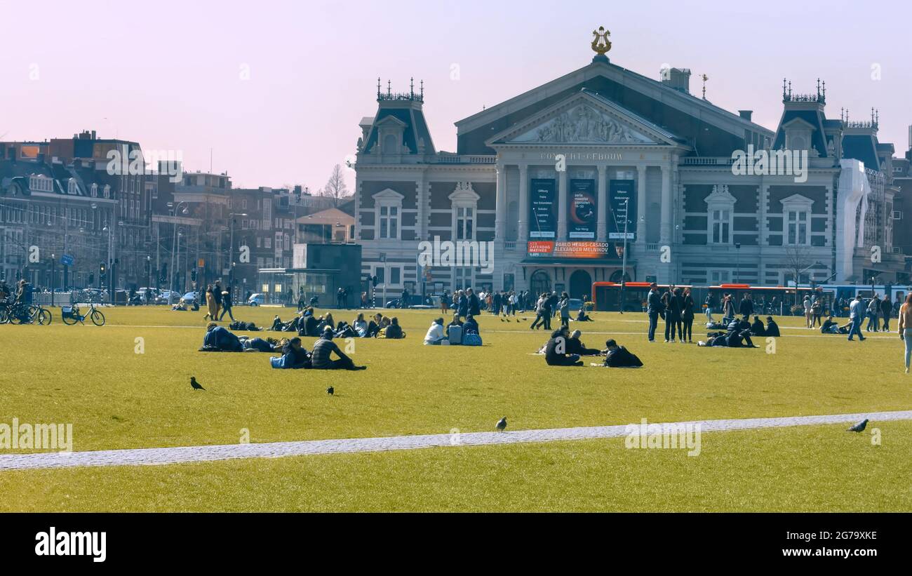Il Royal Concertgebouw è una sala concerti ad Amsterdam, nei Paesi Bassi. Foto Stock