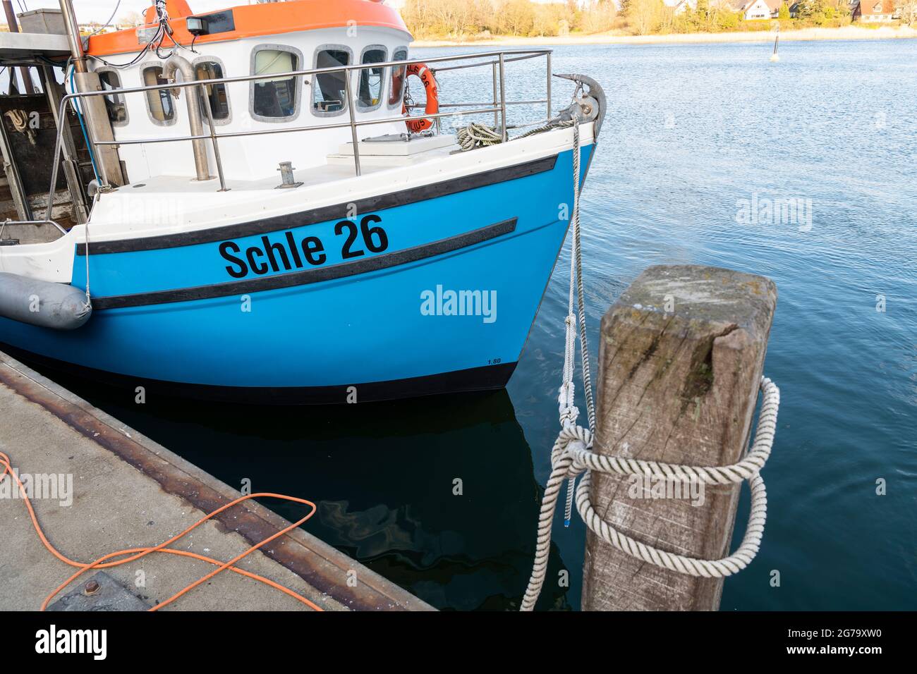 Kappeln sul Mar Baltico in Schleswig-Holstein. Foto Stock