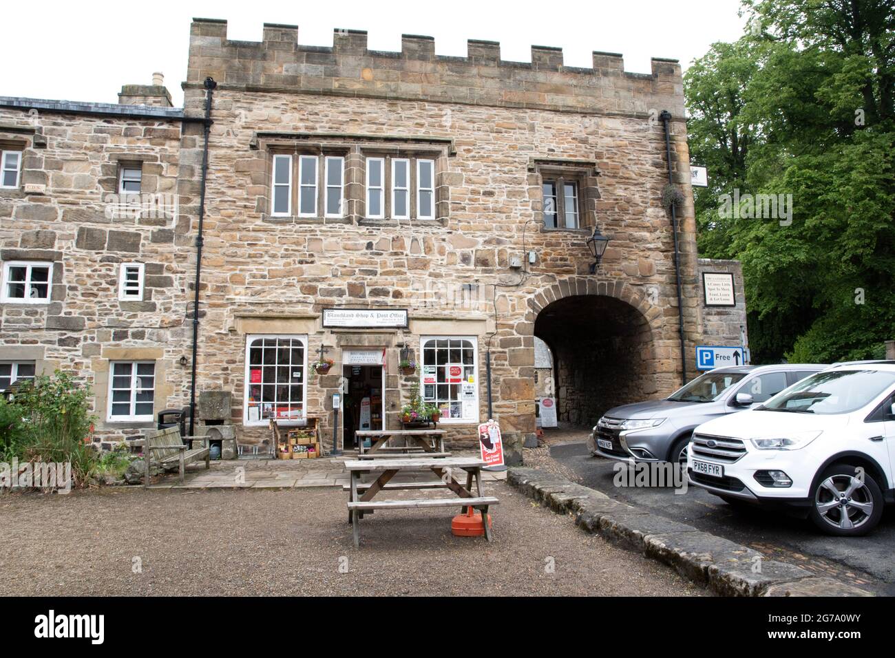 Il Gatehouse, Blanchland modello villaggio Northumberland Foto Stock