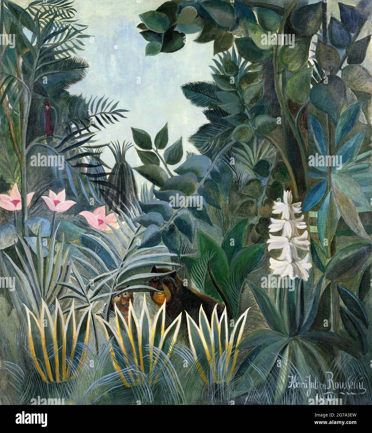 La giungla Equatoriale di Henri Julien Félix Rousseau (1844-1910), olio su tela, 1909 Foto Stock