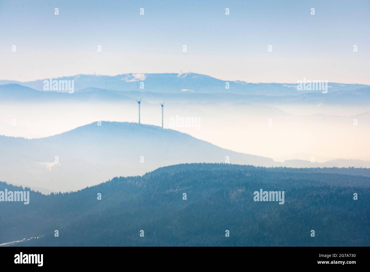 Germania, Baden-Wuerttemberg, Foresta Nera, Hornisgrinde, guardando a sud. Foto Stock