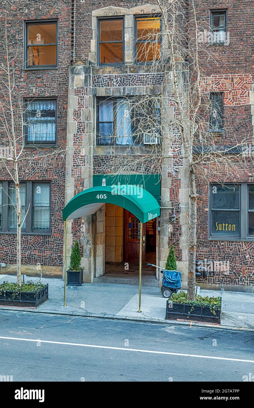 405 East 54th Street, la Sutton Collection, progettata da George ed Edward Blum, costruita nel 1930. Foto Stock