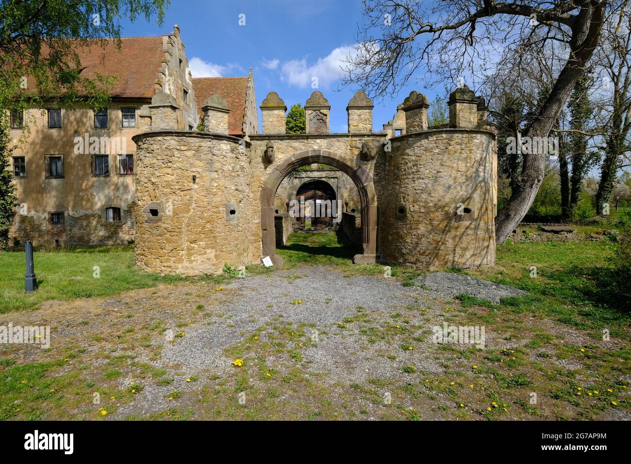 Castello di Schwebheim, distretto di Schweinfurt, bassa Franconia, Franconia, Baviera, Germania Foto Stock