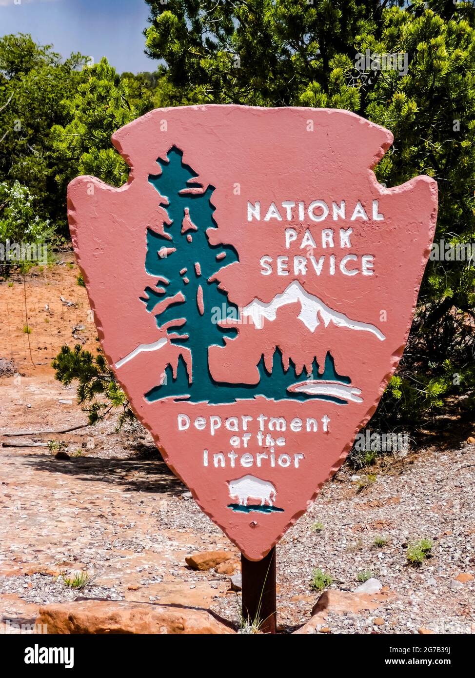 Cartello DEL Parco Nazionale DEGLI STATI UNITI, Foto Stock