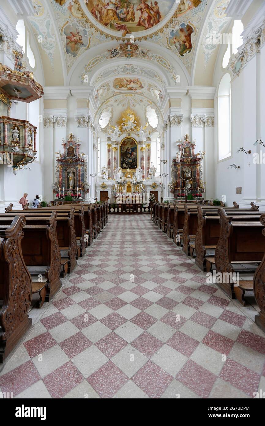 Chiesa parrocchiale e convento di San Marco, Convento francescano di Siessen, Bad Saulgau, Baden-Wuerttemberg, Germania Foto Stock