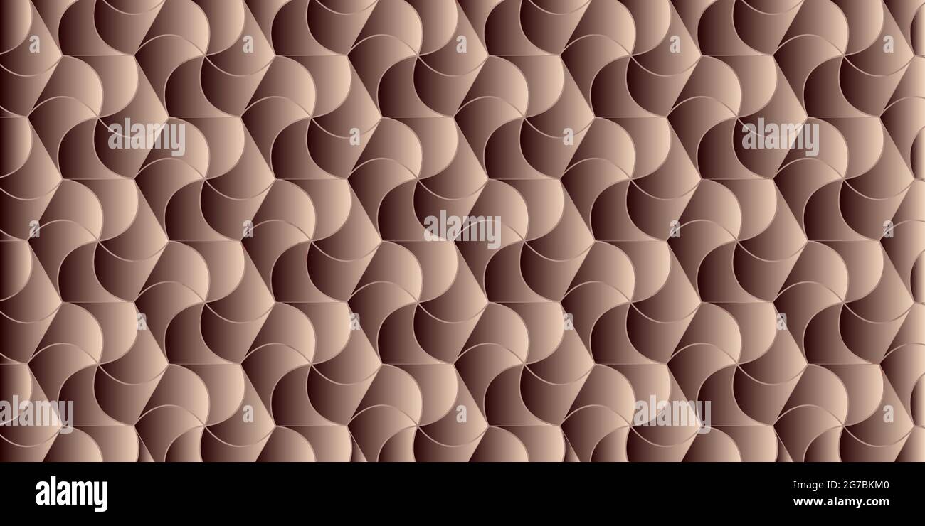 Design geometrico astratto senza giunture moderno. Forma esagonale colore rosa sfondo con linea curva per, decorativo, tappeto, carta da parati, abbigliamento Illustrazione Vettoriale