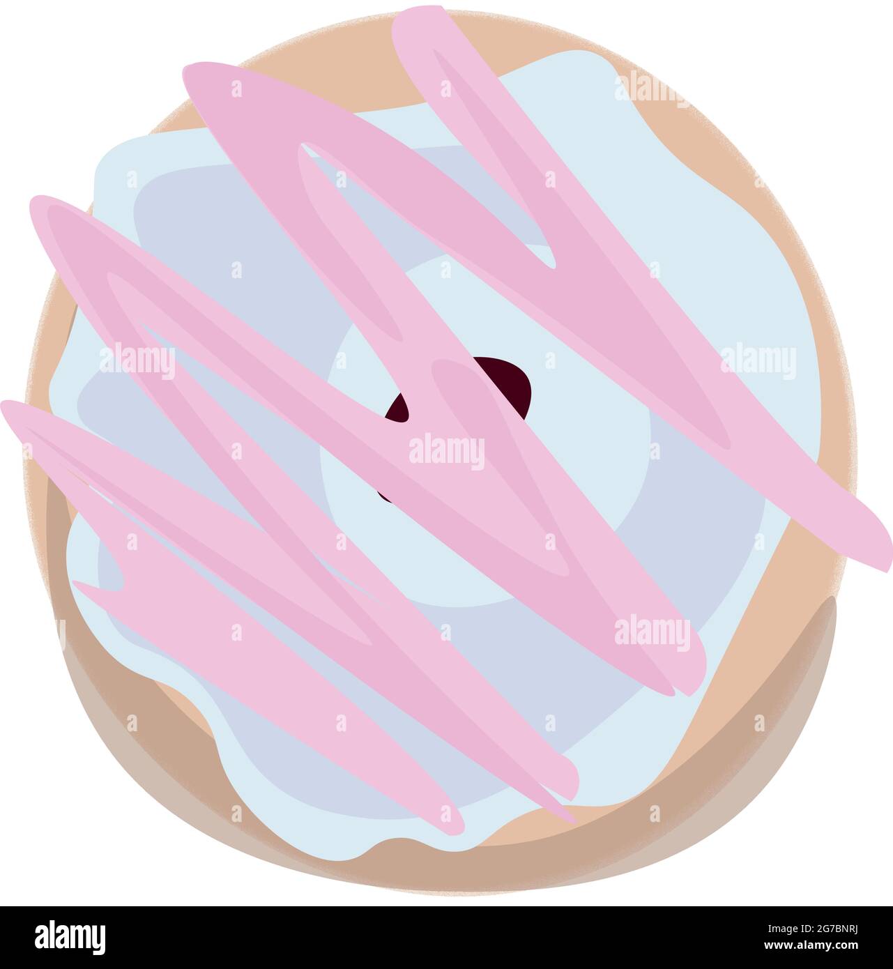 Ciambella rotonda realistica su sfondo bianco - illustrazione vettoriale Illustrazione Vettoriale