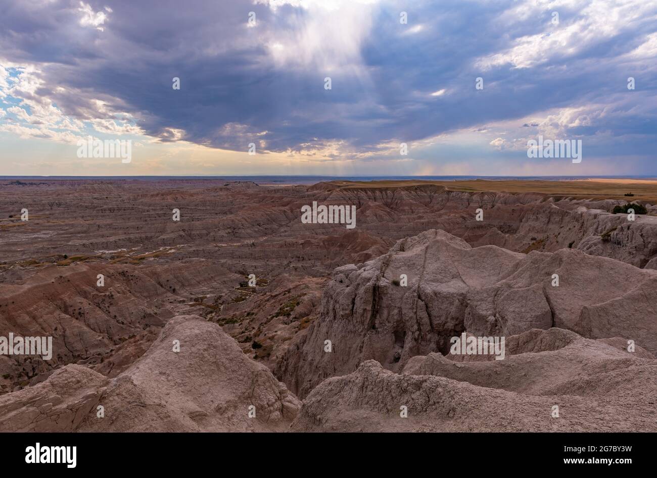 Sunbeam Sunbeam, Badlands National Park, South Dakota, Stati Uniti. Foto Stock