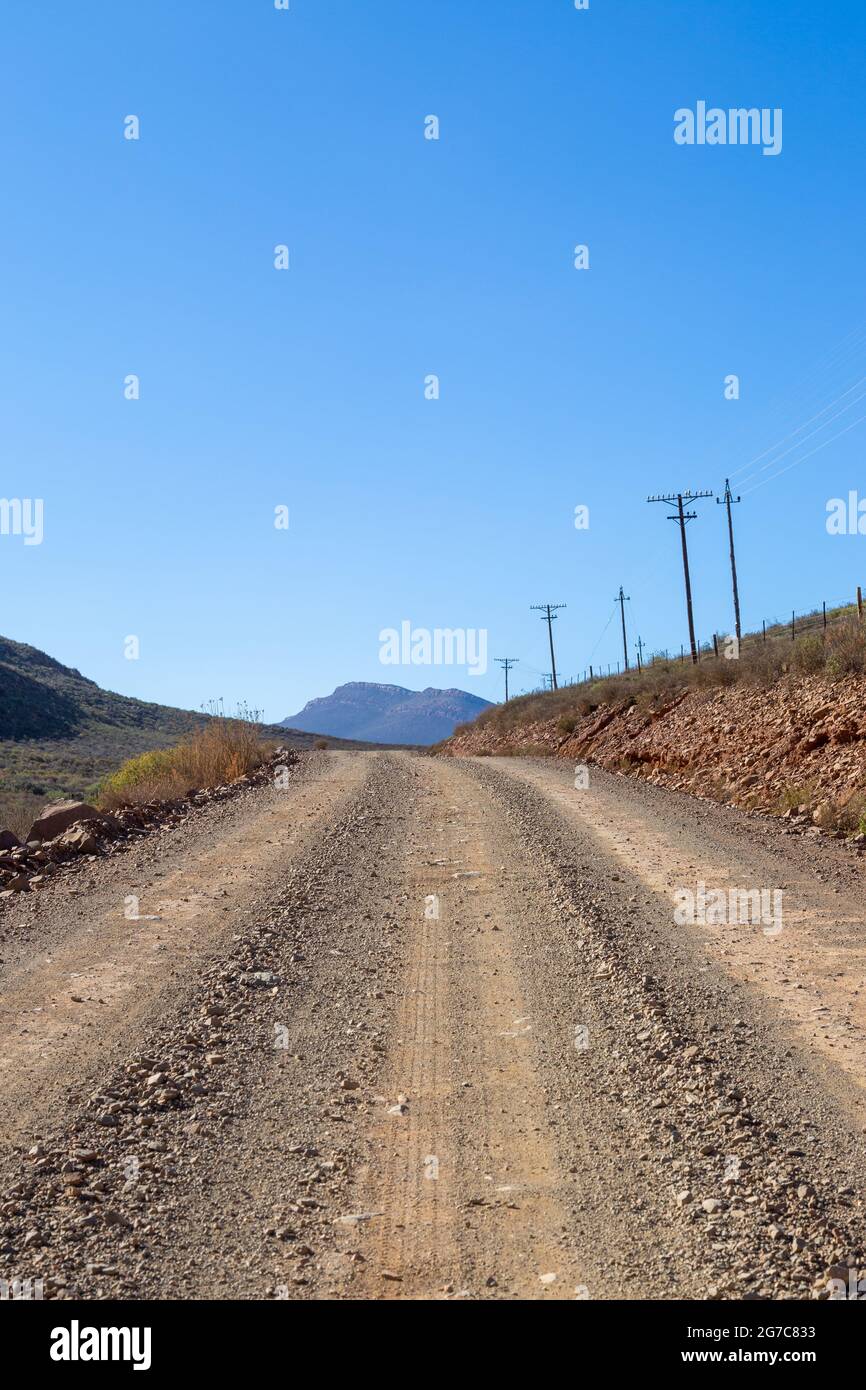 Strada nel sud Cederberg, capo occidentale del Sud Africa Foto Stock