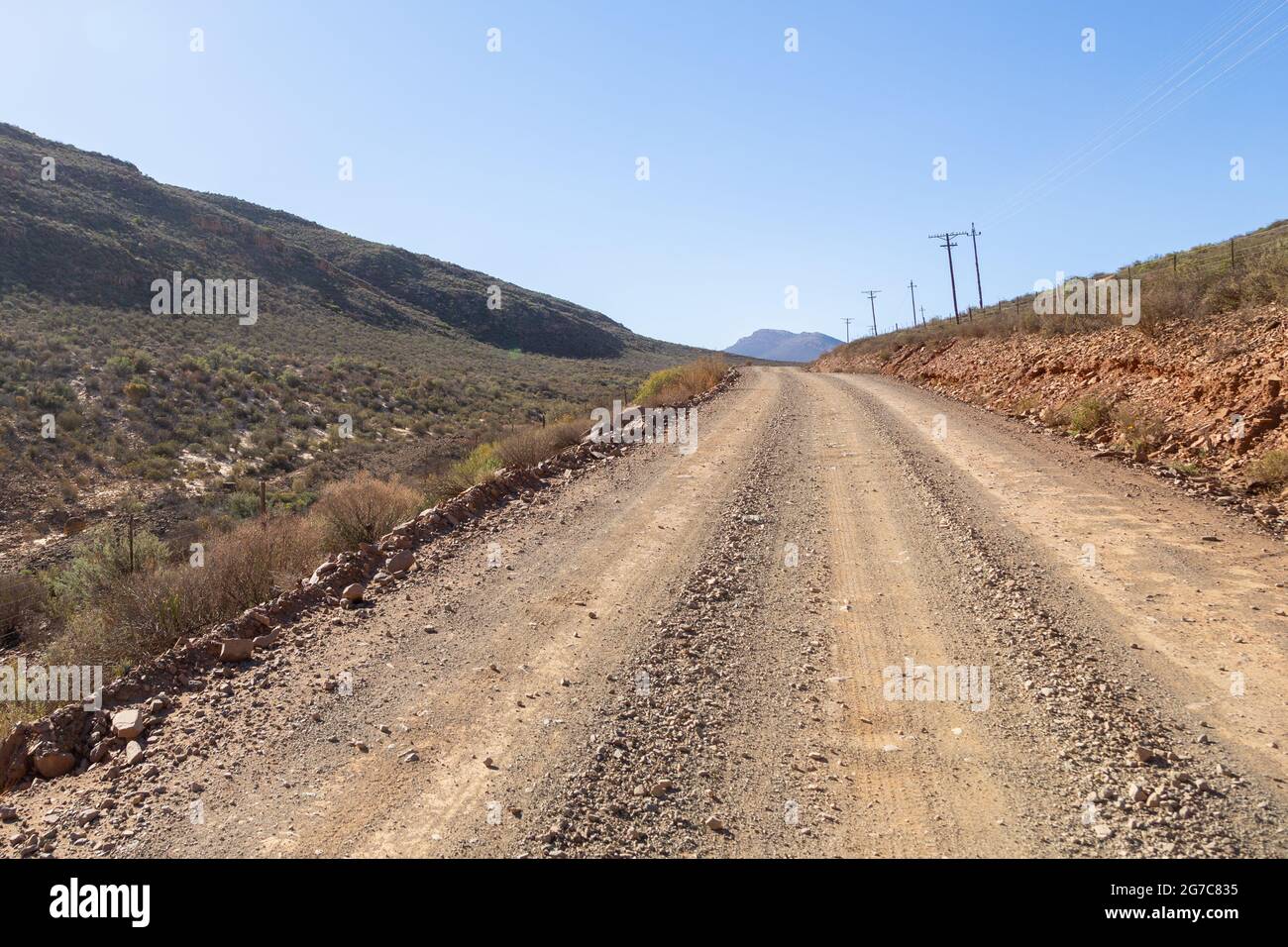 Sandy Road nelle montagne del Cederberg meridionale, Capo Occidentale del Sud Africa Foto Stock