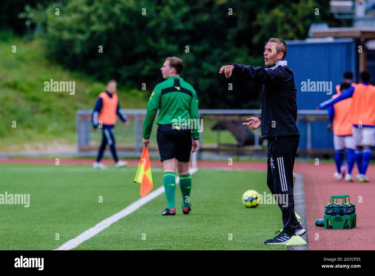 Copenaghen, Danimarca. 10 luglio 2021. L'ex leggenda dei Rangers F.C. Peter Løvenkrands non è il capo allenatore del club danese di prima divisione Fremad Amager a Copenhagen. (Foto: Gonzales Photo - Robert Hendel). Foto Stock