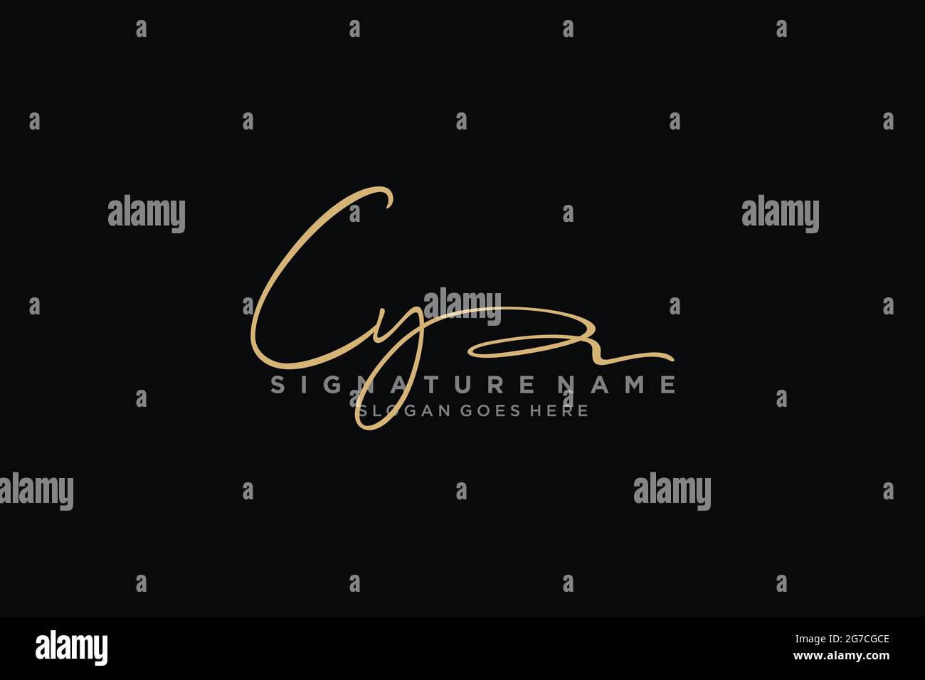 CY Letter Signature Logo Template elegante logo firmato simbolo modello icona vettoriale Illustrazione Vettoriale