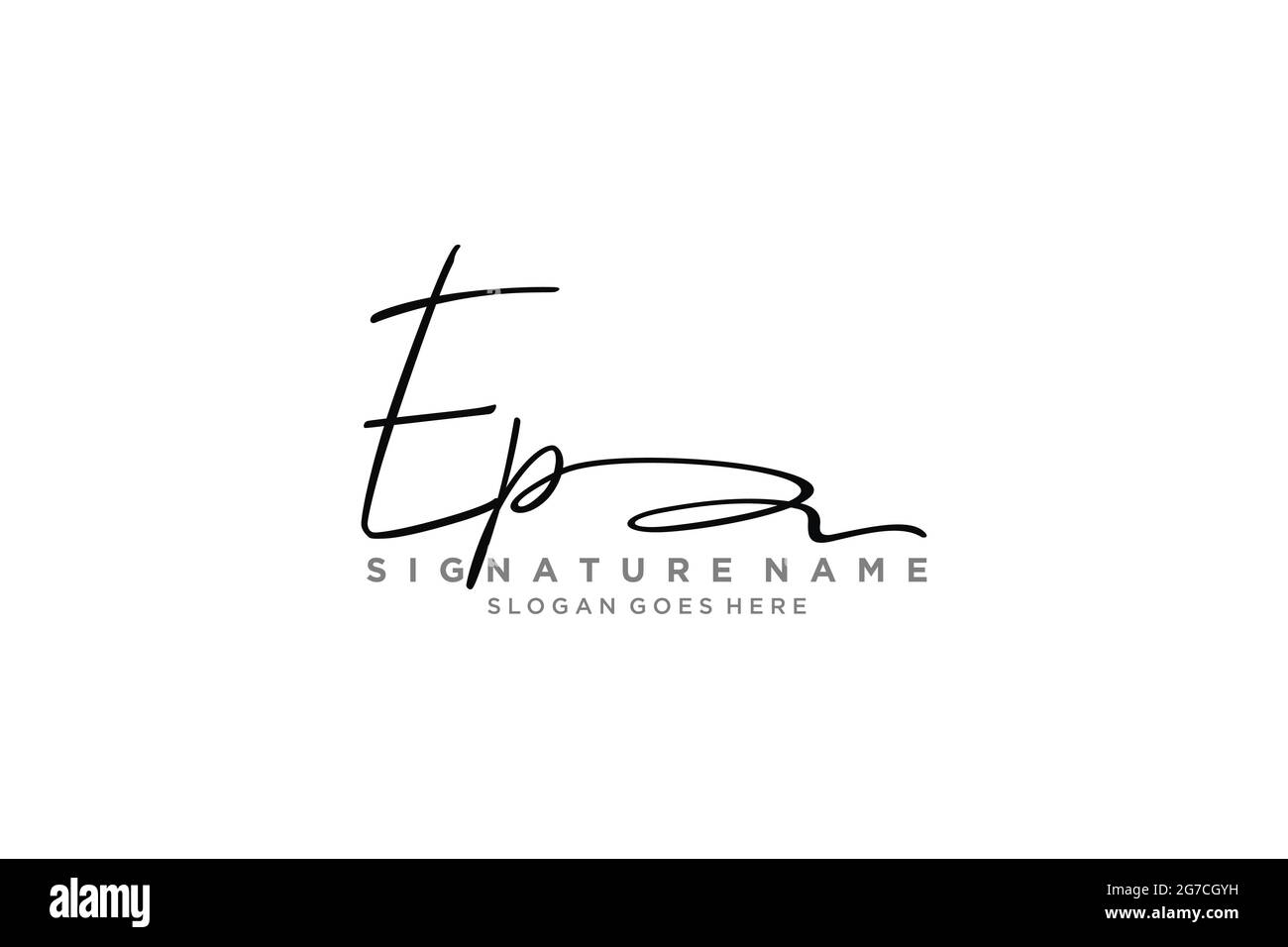 EP Letter Signature Logo Template logo elegante logo firmato modello simbolo icona vettoriale Illustrazione Vettoriale