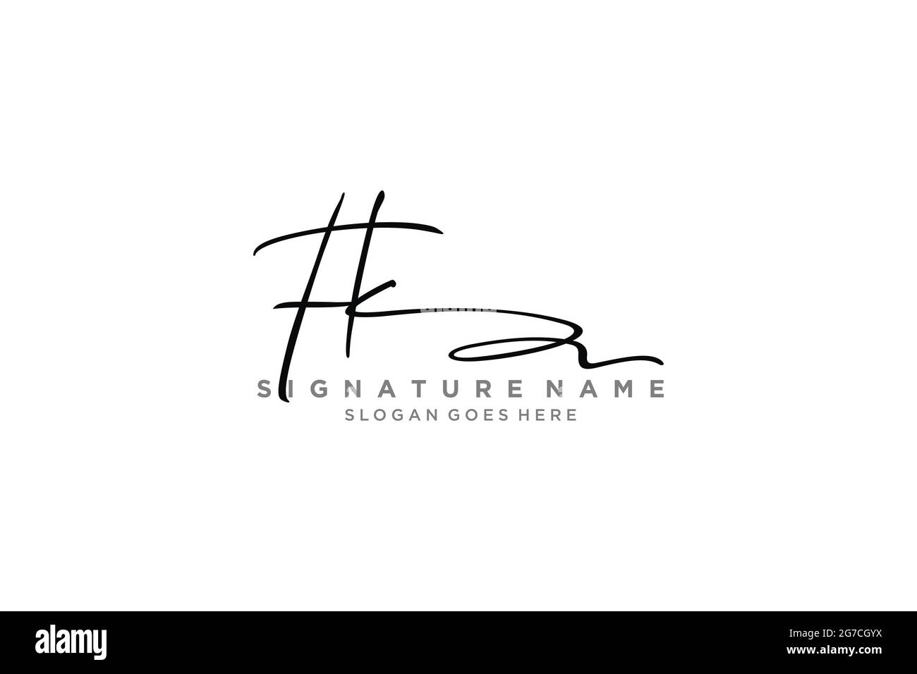 FK Letter Signature Logo Template elegante logo firmato simbolo modello icona vettoriale Illustrazione Vettoriale