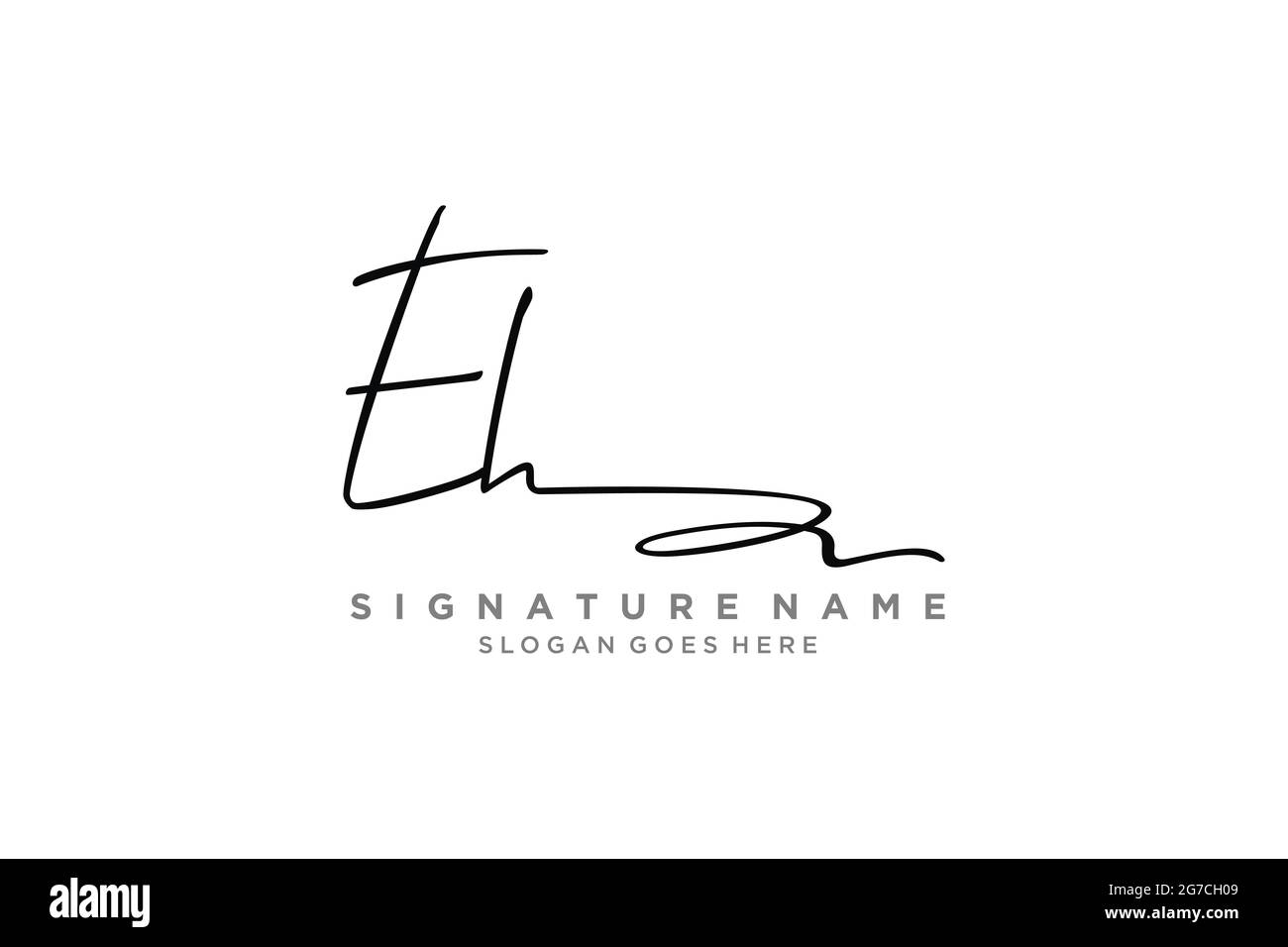 EH Letter Signature Logo Template elegante logo Logo simbolo modello simbolo icona vettoriale Illustrazione Vettoriale