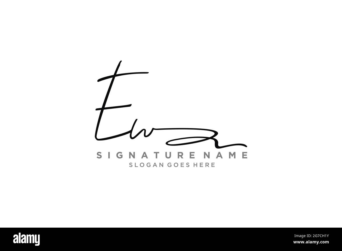 EW Letter Signature Logo Template elegante logo firmato simbolo modello icona vettoriale Illustrazione Vettoriale