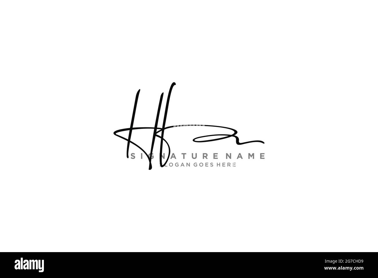 HF Letter Signature Logo Template elegante logo Logo simbolo modello simbolo icona vettoriale Illustrazione Vettoriale