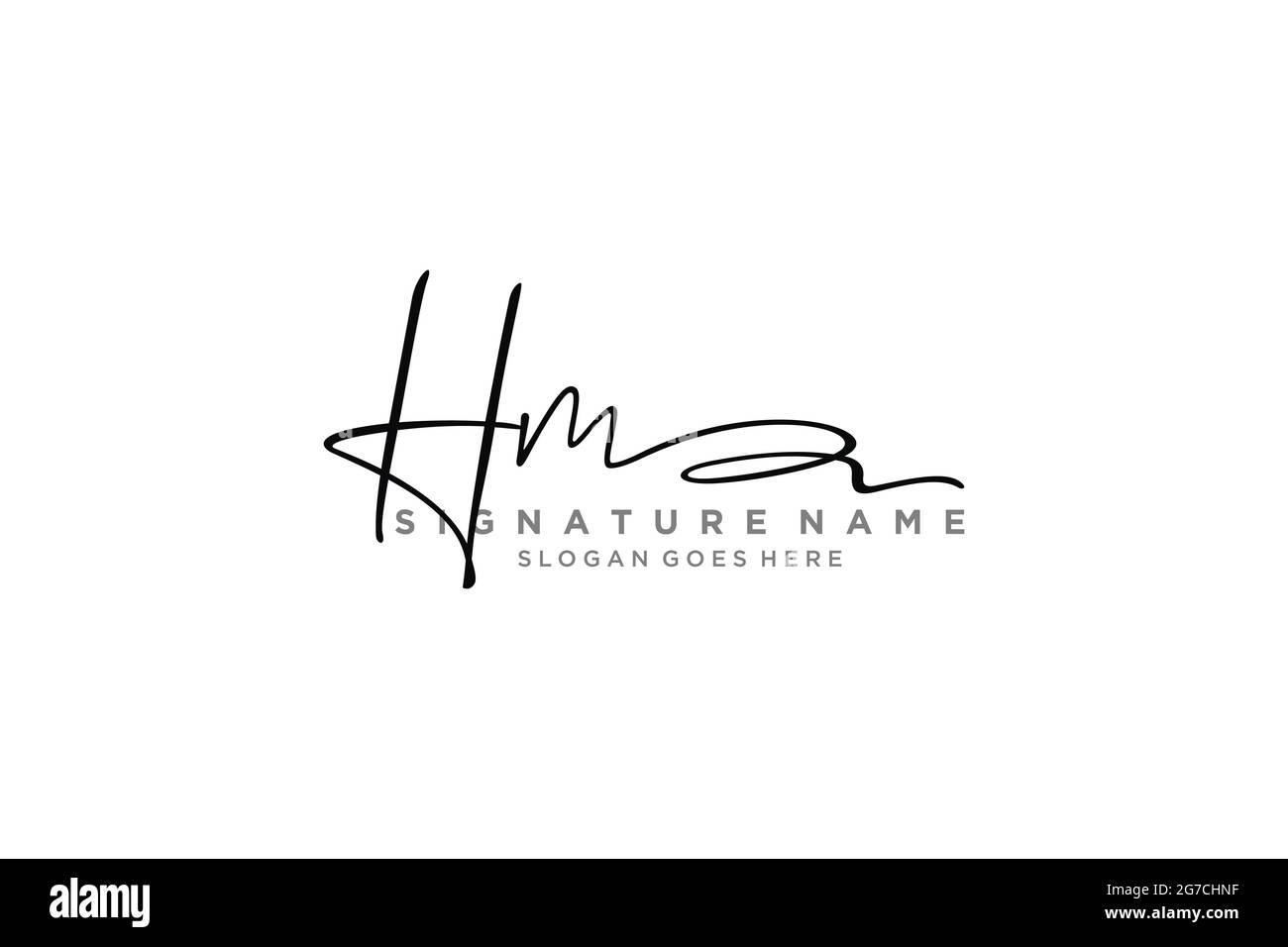 HM Letter Signature Logo Template elegante logo Logo simbolo modello simbolo icona vettoriale Illustrazione Vettoriale