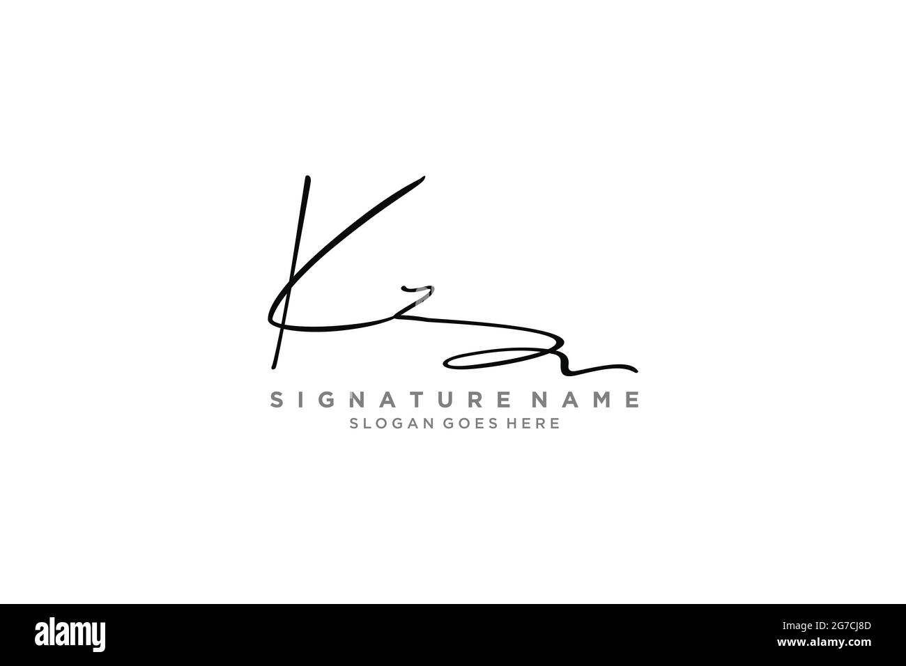 KZ Letter Signature Logo Template elegante logo firmato simbolo modello icona vettoriale Illustrazione Vettoriale