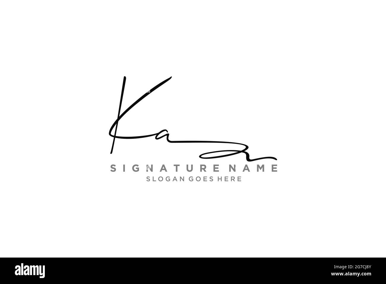 KA Letter Signature Logo Template elegante logo firmato simbolo modello icona vettoriale Illustrazione Vettoriale