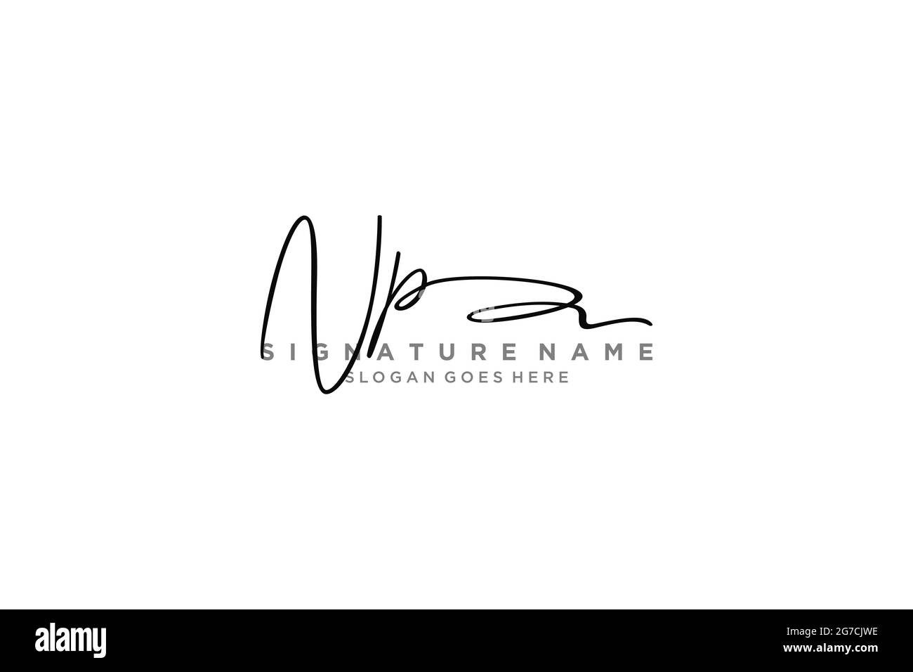 NP Letter Signature Logo Template elegante logo firmato simbolo modello icona vettoriale Illustrazione Vettoriale