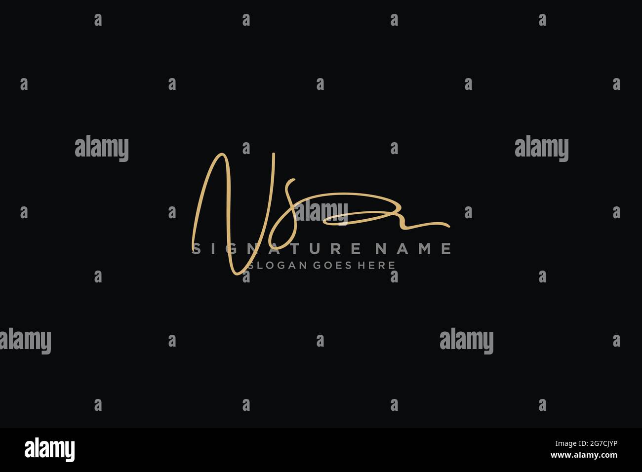 Ns Letter Signature Logo Template elegante logo firmato simbolo modello icona vettoriale Illustrazione Vettoriale