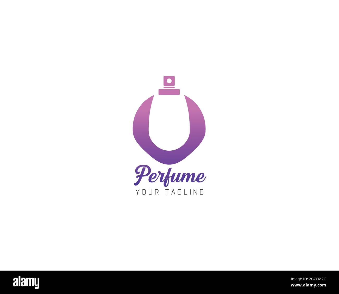 Initial Letter U profumo Logo design può essere utilizzato come segno, icona o simbolo, vettore a strati completi e facile da modificare e personalizzare dimensioni e colore, compatibile Illustrazione Vettoriale