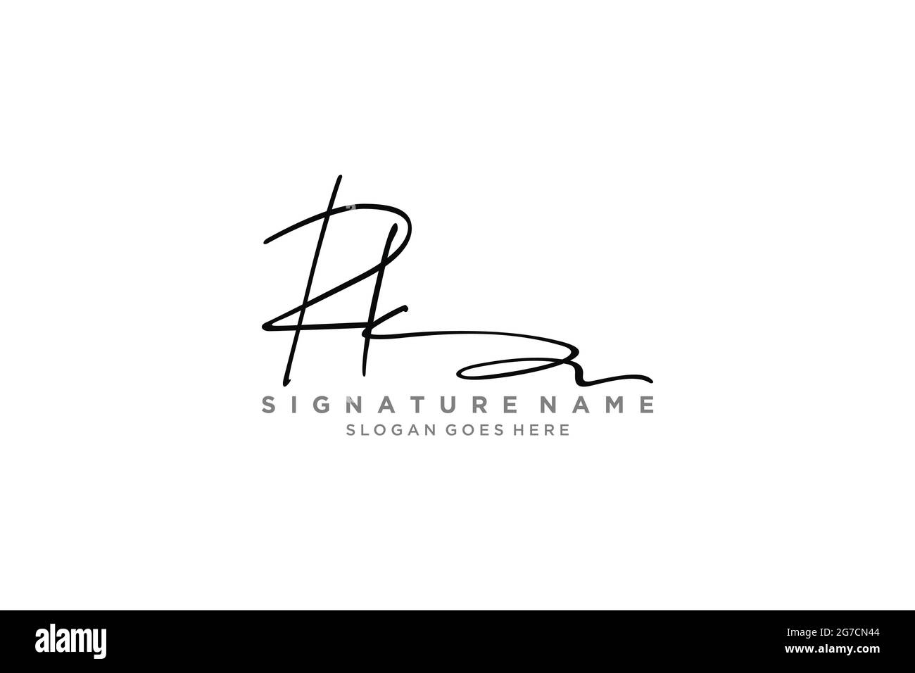 RK Letter Signature Logo Template elegante logo firmato simbolo modello icona vettoriale Illustrazione Vettoriale